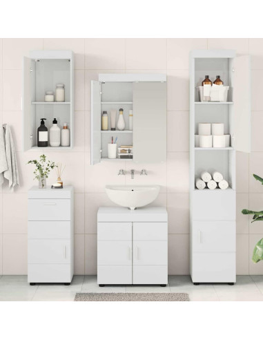 Set di mobili per il bagno TULUM 5 pcs Bianco Lucido