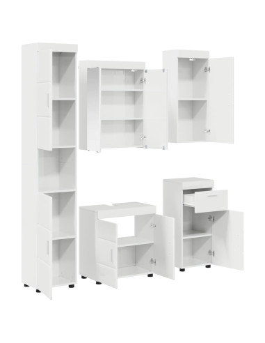 Set di mobili per il bagno TULUM 5 pcs Bianco Lucido