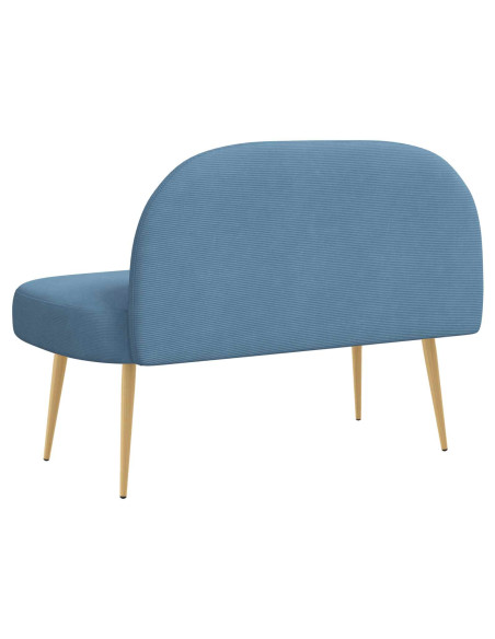 Panchina imbottita con schienale Blu 110 x 60 x 76 cm