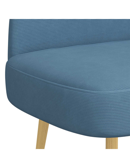 Panchina imbottita con schienale Blu 110 x 60 x 76 cm