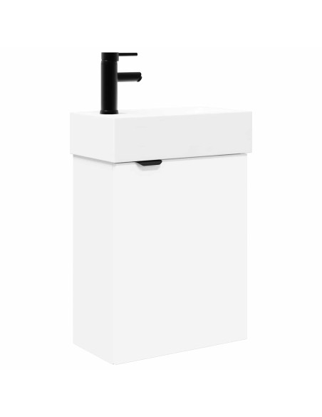 Mobile bagno con rubinetto Bianco 45,5 x 22,5 x 84 cm