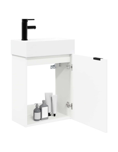 Mobile bagno con rubinetto Bianco 45,5 x 22,5 x 84 cm
