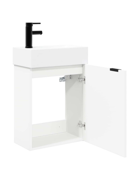 Mobile bagno con rubinetto Bianco 45,5 x 22,5 x 84 cm