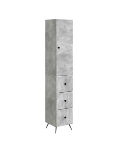 Set di armadi 2 pcs Grigio Cemento 34,5 x 34,5 x 90 cm