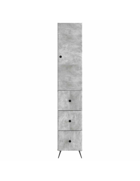 Set di armadi 2 pcs Grigio Cemento 34,5 x 34,5 x 90 cm