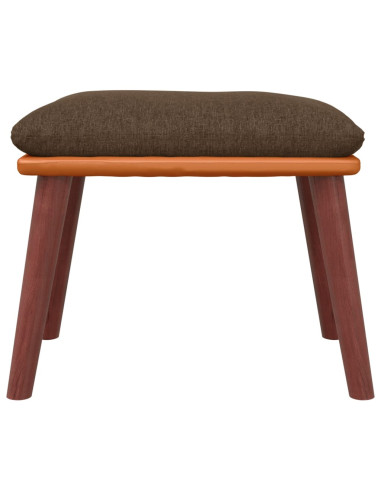 Poggiapiedi Marrone 45x29,5x35 cm in Tessuto e Similpelle