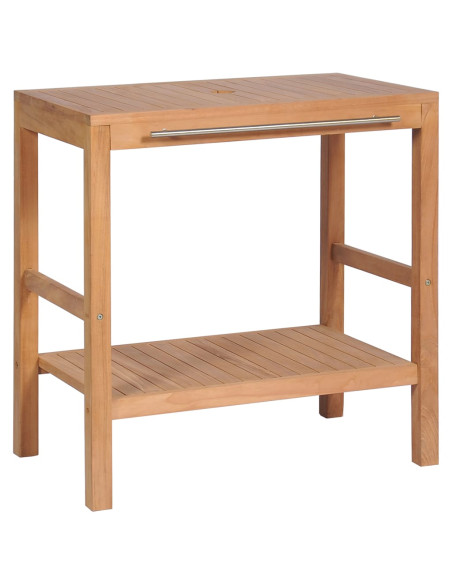Mobile per Lavabo in Massello di Teak 74x45x75 cm