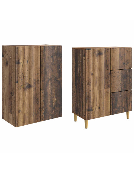 Set di armadi 2 pcs 66 x 34,5 x 90 cm Legno ingegnerizzato