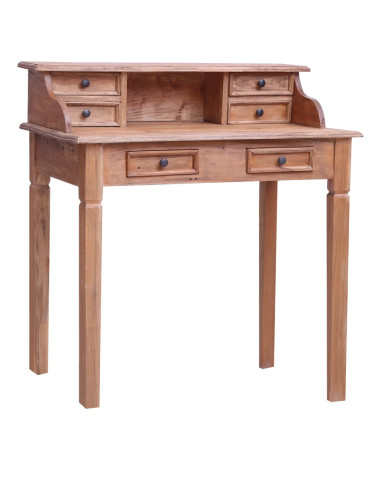 Scrivania con Cassetti 90x50x101 cm in Legno Massello di Mogano