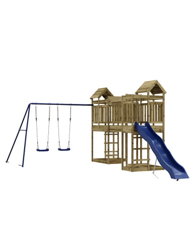 Set da Gioco da Esterno in Legno di Pino Impregnato
