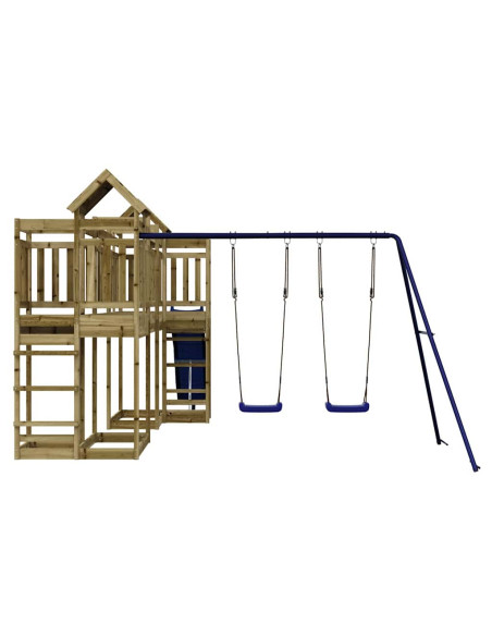 Set da Gioco da Esterno in Legno di Pino Impregnato