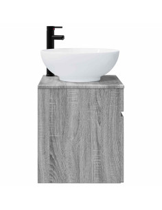 Mobile lavabo da parete Sonoma grigio 49 x 44,5 x 66,5 cm 2