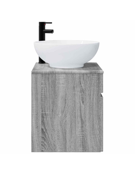 Mobile lavabo da parete Sonoma grigio 49 x 44,5 x 66,5 cm