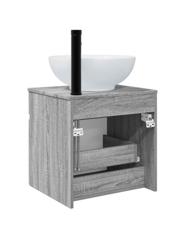 Mobile lavabo da parete Sonoma grigio 49 x 44,5 x 66,5 cm