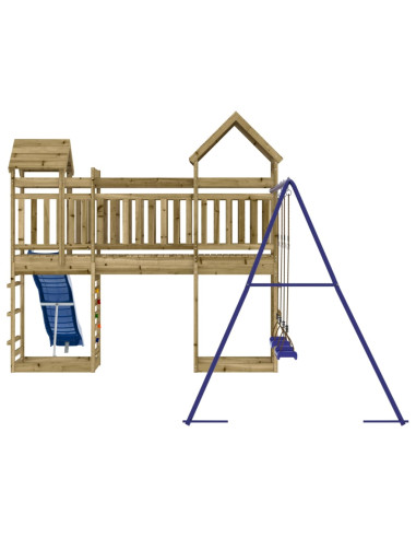 Set da Gioco da Esterno in Legno di Pino Impregnato