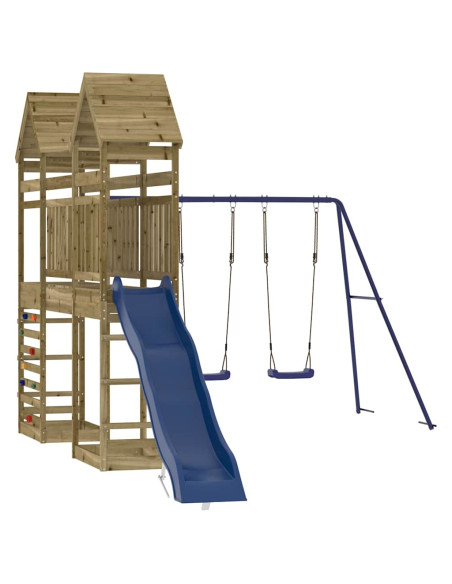 Set da Gioco da Esterno in Legno di Pino Impregnato