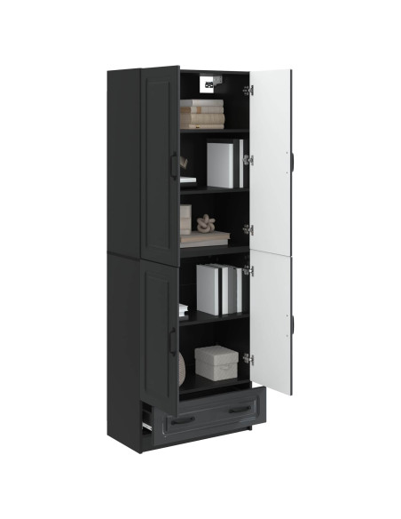 Set di armadi 2 pcs Nero Legno ingegnerizzato