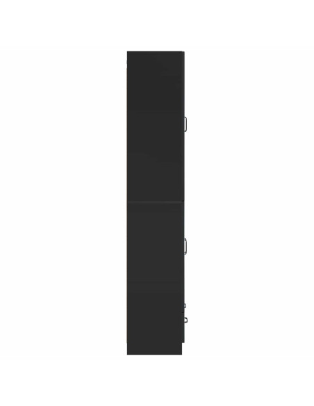 Set di armadi 2 pcs Nero Legno ingegnerizzato