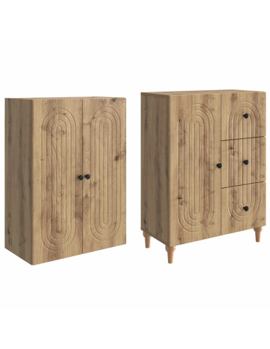 Set di armadi 2 pcs 66 x 34,5 x 90 cm Legno ingegnerizzato