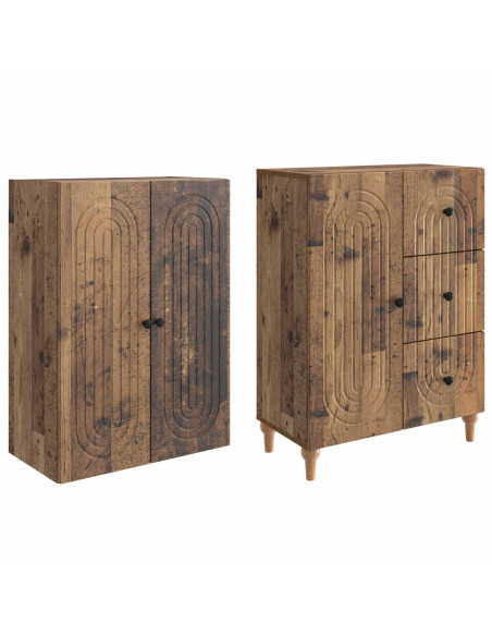 Set di armadi 2 pcs 66 x 34,5 x 90 cm Legno ingegnerizzato