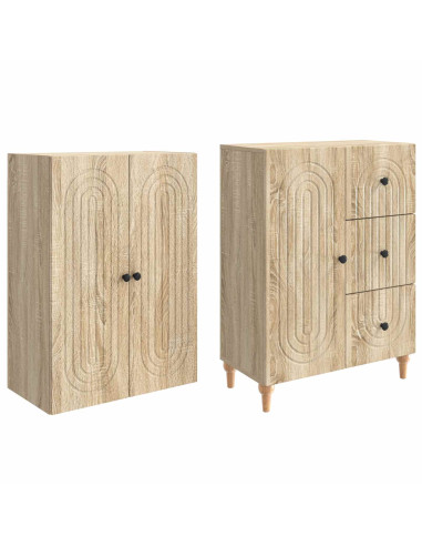 Set di armadi 2 pcs 66 x 34,5 x 90 cm Legno ingegnerizzato