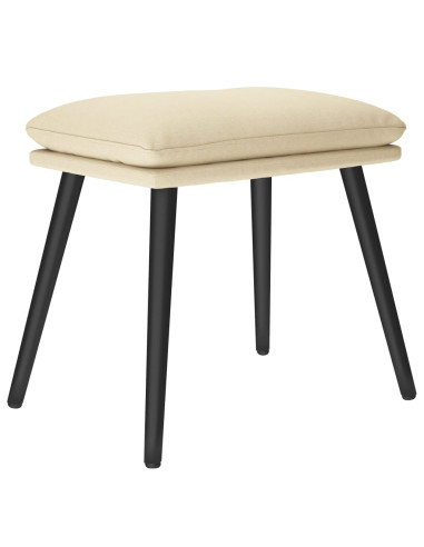 Poggiapiedi Crema 45x29,5x35 cm in Tessuto