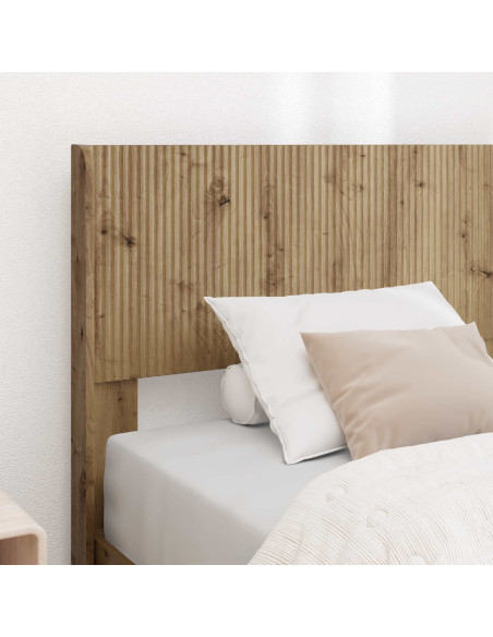 Struttura del letto con stoccaggio e testata Rovere Artigianale