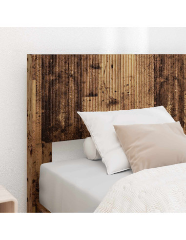 Struttura del letto con stoccaggio e testata Legno antico