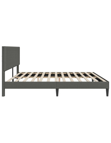 Struttura del letto Grigio Scuro 180 x 200 cm Tessuto in Cords