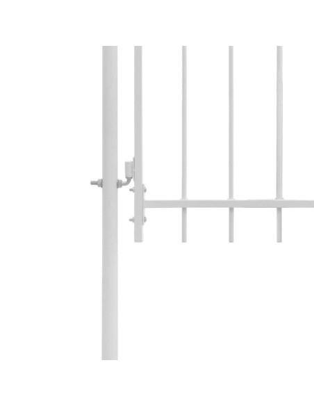 Cancello da giardino Woerden in acciaio 1x2,45 m Bianco
