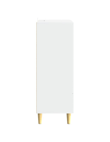 Credenza Bianco Lucido 66 x 34,5 x 95 cm Legno ingegnerizzato