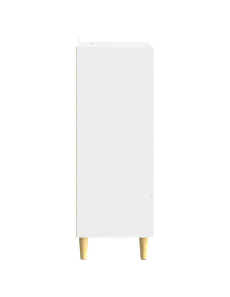 Credenza Bianco Lucido 66 x 34,5 x 95 cm Legno ingegnerizzato