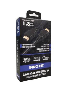 Inno-Hit Cavo HDMI High-Speed 4K HDR 60hz 1.8m Nero