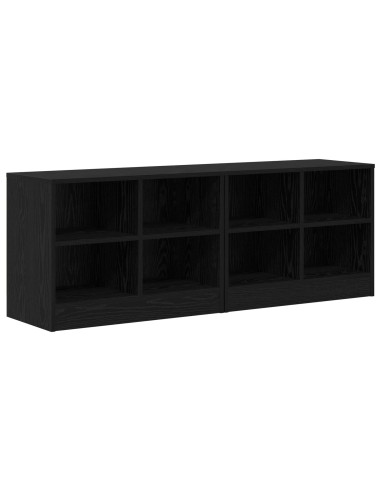 Armadietto per letto 2 pcs Rovere Nero 66 x 33 x 48 cm