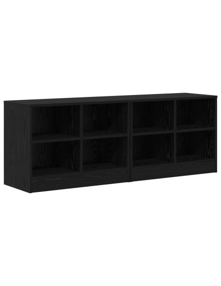 Armadietto per letto 2 pcs Rovere Nero 66 x 33 x 48 cm