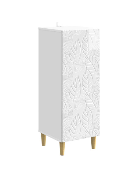 Credenza Bianco Lucido 33 x 34,5 x 90 cm Legno ingegnerizzato