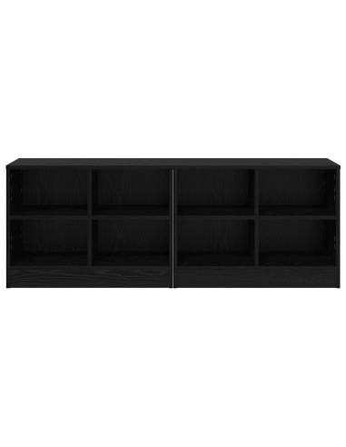 Armadietto per letto 2 pcs Rovere Nero 66 x 33 x 48 cm