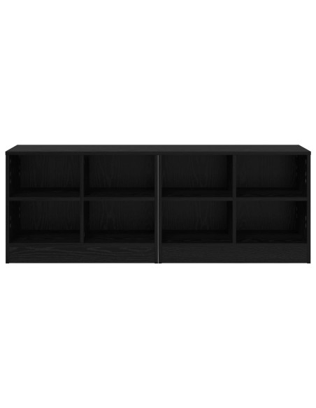 Armadietto per letto 2 pcs Rovere Nero 66 x 33 x 48 cm