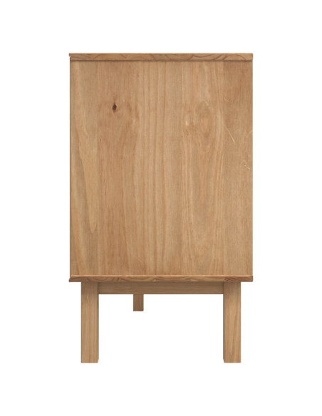 Credenza OTTA Marrone e Bianco 114x43x73,5 cm in Legno di Pino