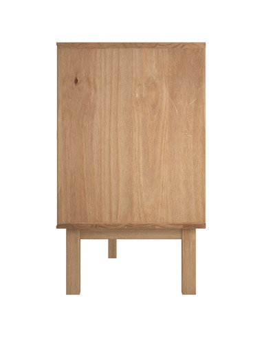Credenza OTTA Nero 113,5 x 43 x 73 cm Legno Massello di Pino