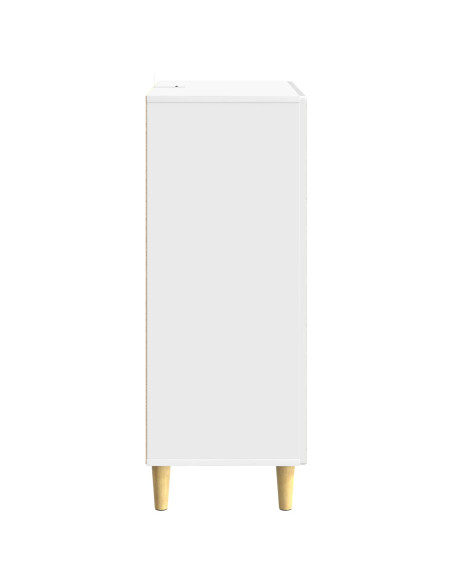 Credenza Bianco Lucido 66 x 34,5 x 90 cm Legno ingegnerizzato