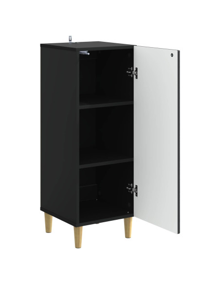 Credenza Nero 33 x 34,5 x 90 cm Legno ingegnerizzato
