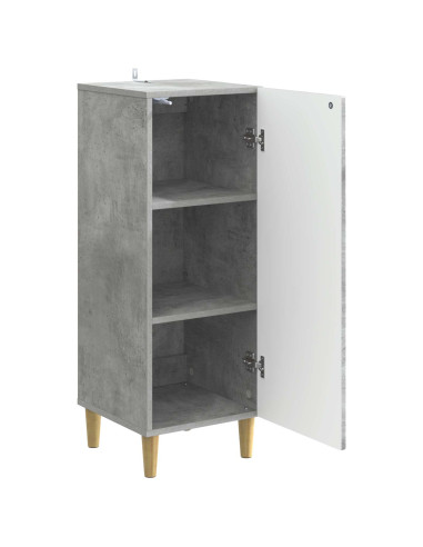 Credenza Grigio Cemento 33 x 34,5 x 90 cm Legno ingegnerizzato