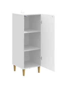 Credenza Bianco Lucido 33 x 34,5 x 90 cm Legno ingegnerizzato 2