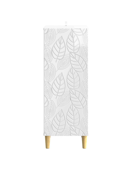 Credenza Bianco Lucido 33 x 34,5 x 90 cm Legno ingegnerizzato