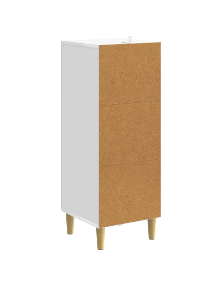 Credenza Bianco Lucido 33 x 34,5 x 90 cm Legno ingegnerizzato