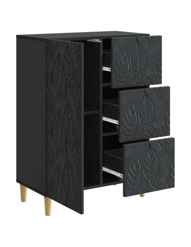 Credenza Nero 66 x 34,5 x 90 cm Legno ingegnerizzato