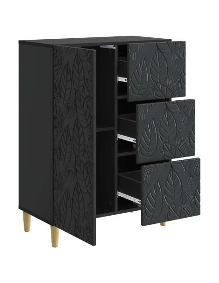 Credenza Nero 66 x 34,5 x 90 cm Legno ingegnerizzato