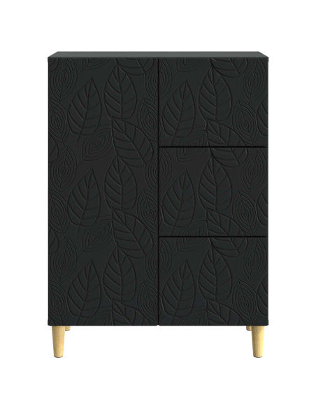 Credenza Nero 66 x 34,5 x 90 cm Legno ingegnerizzato