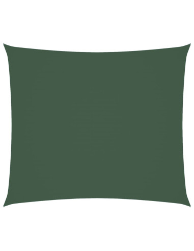 Parasole a Vela Oxford Rettangolare 2x2,5 m Verde Scuro